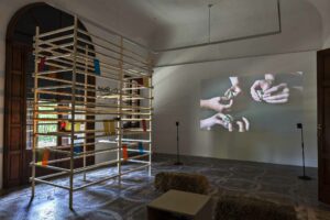 Eleni_Kamma, From Bank to Bank on a Gradual Slope, 2012, installation view, Villa Romana, Florence